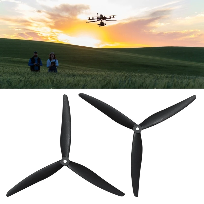 2Pcs/pack Lightweight Propellers 1170-3 3 Leaf 11inch Traverser Machine Glass Fiber Nylon Highly Tension Propellers 896C