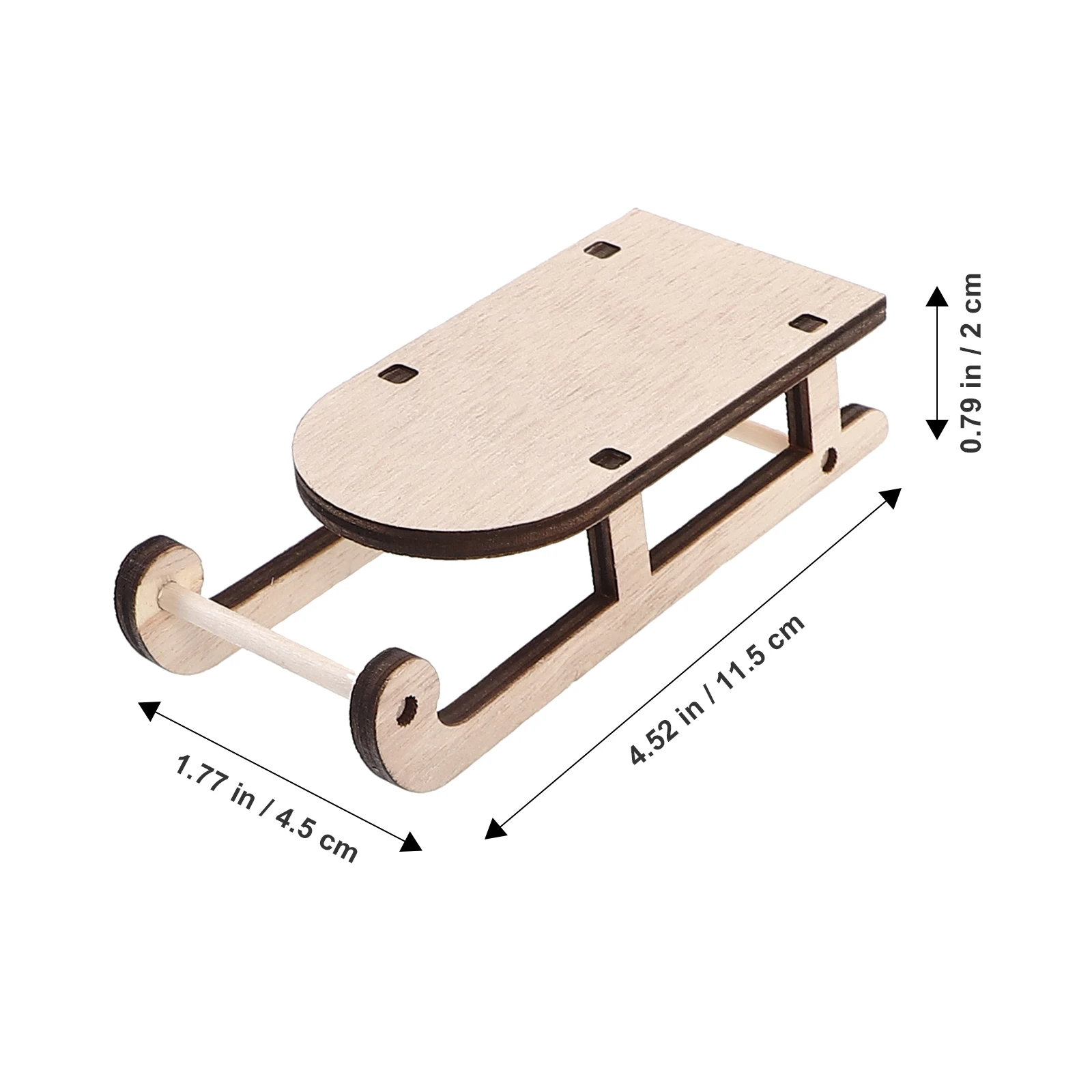

12Pcs Mini Wooden Sleigh Unfinished Sled Craft Christmas Decorations for Living Room Bedroom Mantel Shelf Fireplace Display