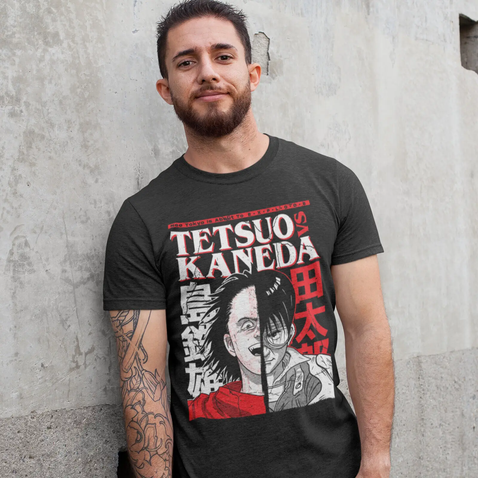 Tetsuo VS Kaneda new t-shirt,neo tokyo,kaneda,anime, the capsules,graphic tee