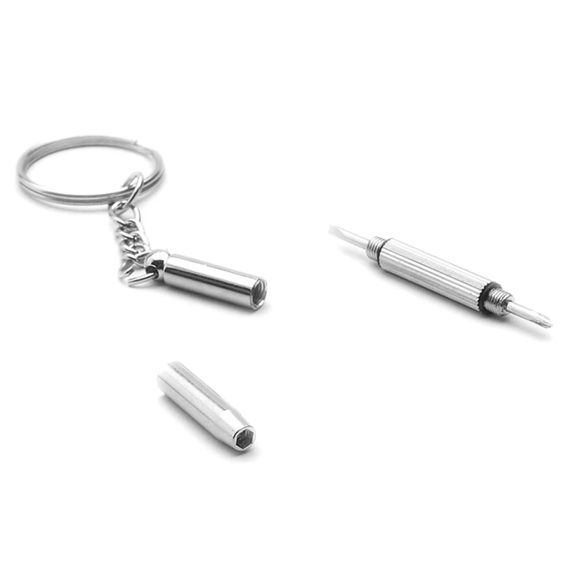 3in1 Eyeglasses Screwdriver Sunglass Watch Repair Screwdriver Tool Keychain