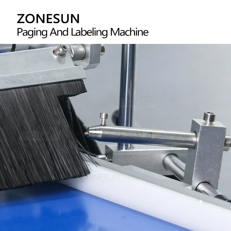 ZONESUN-máquina etiquetadora automática de pegatinas de escritorio, bolsa de papel plana, bolsa de plástico, tarjeta, paginación de separación y etiqueta adhesiva