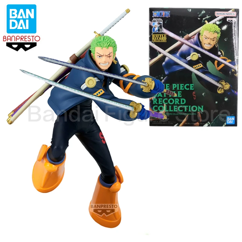 In Stock Bandai BANPRESTO Battle Record Collection BRC One Piece Roronoa Zoro Anime Action Figure Toy Gift Model Collection