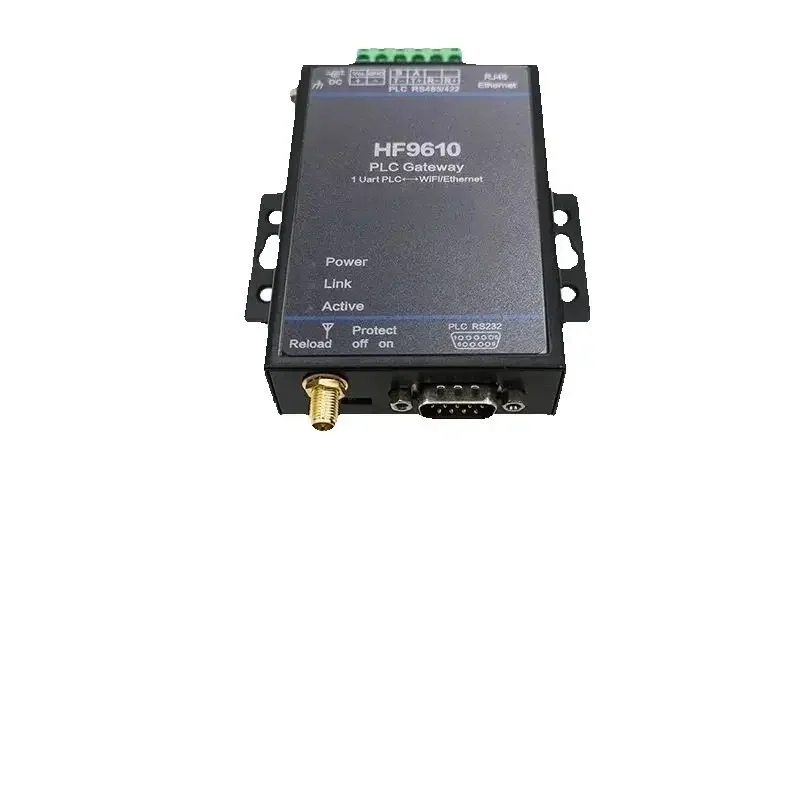 PLC remote control download monitoring module, serial port network port to wifi Ethernet transparent transmission device HF-9610