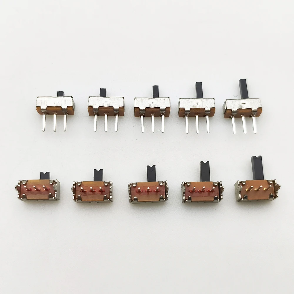 50Pcs SS12D00 SK12D07VG SK12D07 3Pin Toggle Switch PCB 1P2T Slide Switch ON-OFF Handle High 2/3/4/5/6/7mm