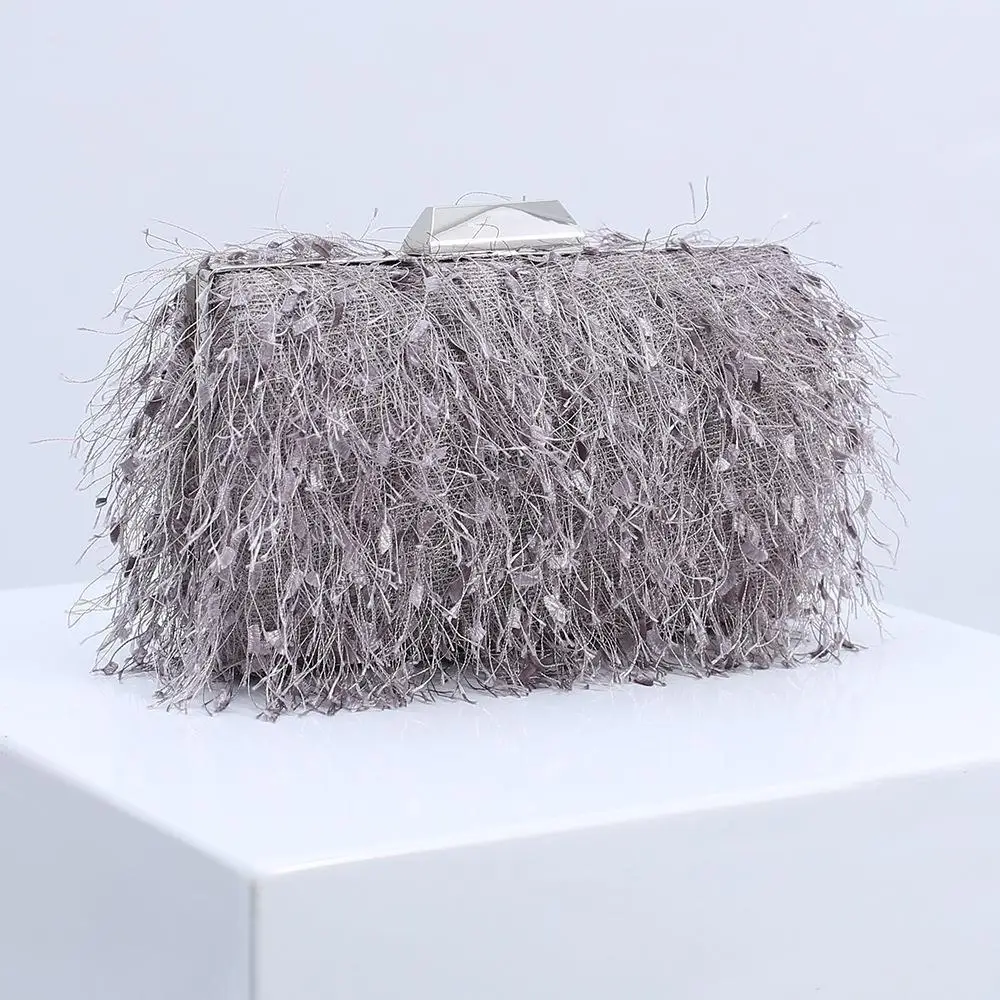 Korean style wedding clutch purse handbags with tassel new fashion crossbody shoulder sling bag women trendy designer purse