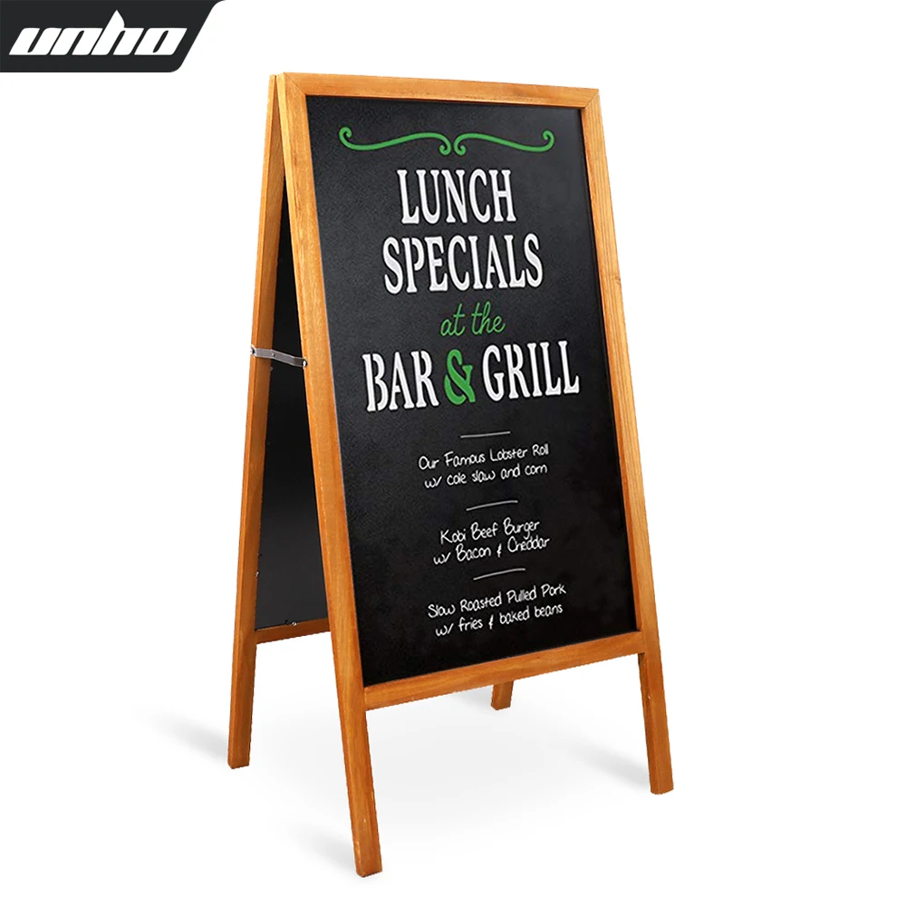 A Board Chalkboard Magnetic Chalkboard Easel Double Sided Sandwich Board Pavement Sign Wooden Chalkboard Signs