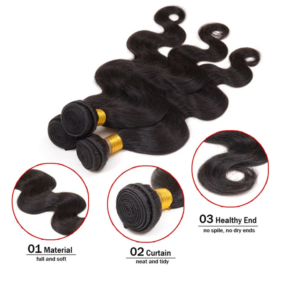 Beauty Princess synthetic Hair Body Wave 3 Bundles 22 24 26inchssynthetic Hair Weave Bundles Natural color