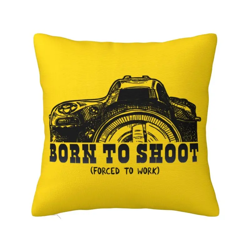 Luxury Born To Shoot Photographer Sofa Cushion Cover Polyester Camera Photography Pillow Case Decoration