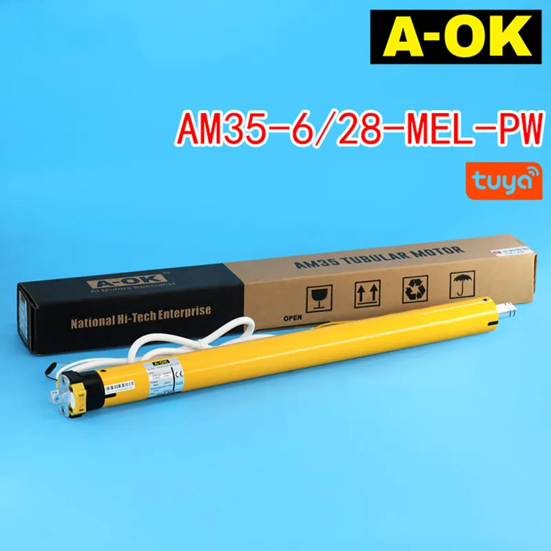 Smart Home A-OK AM35-6/28-MEL-PW Graffiti WIFI Motor Electric Roller Shutter Machine Can be Remotely Controlled ﻿