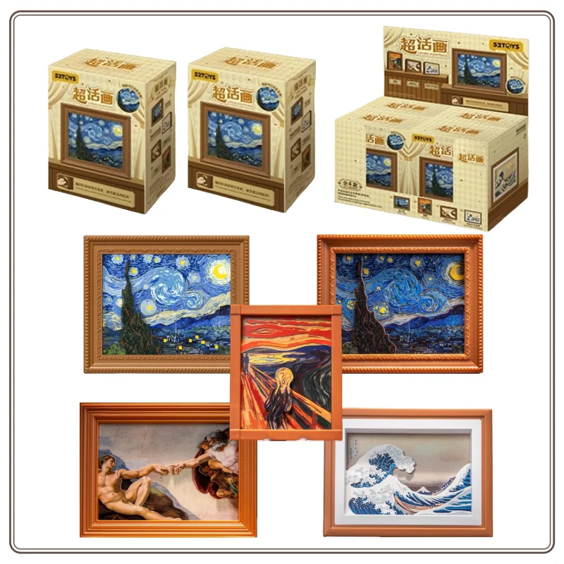 

НОВЫЙ 52TOYS QUE SHI LE Series, супер активная живопись, слепая коробка, модная игрушка ручной работы, украшение для рабочего стола, подарок-сюрприз, подарок на день рождения