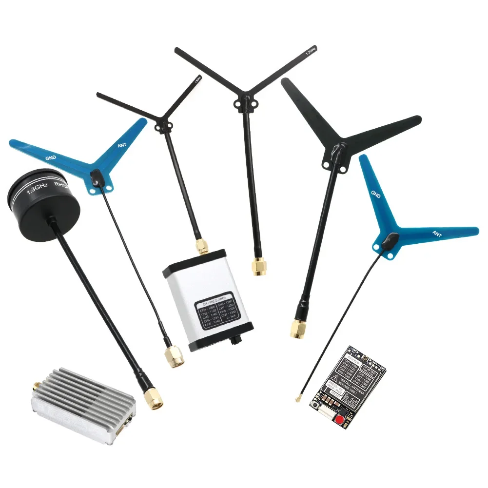 

RushFPV FPV VTX VRX Kit 0.8-1.6W 1.2-1.3GHz 8CH Long Range Audio Video Transmitter Receiver Stable Signal for RC Drone