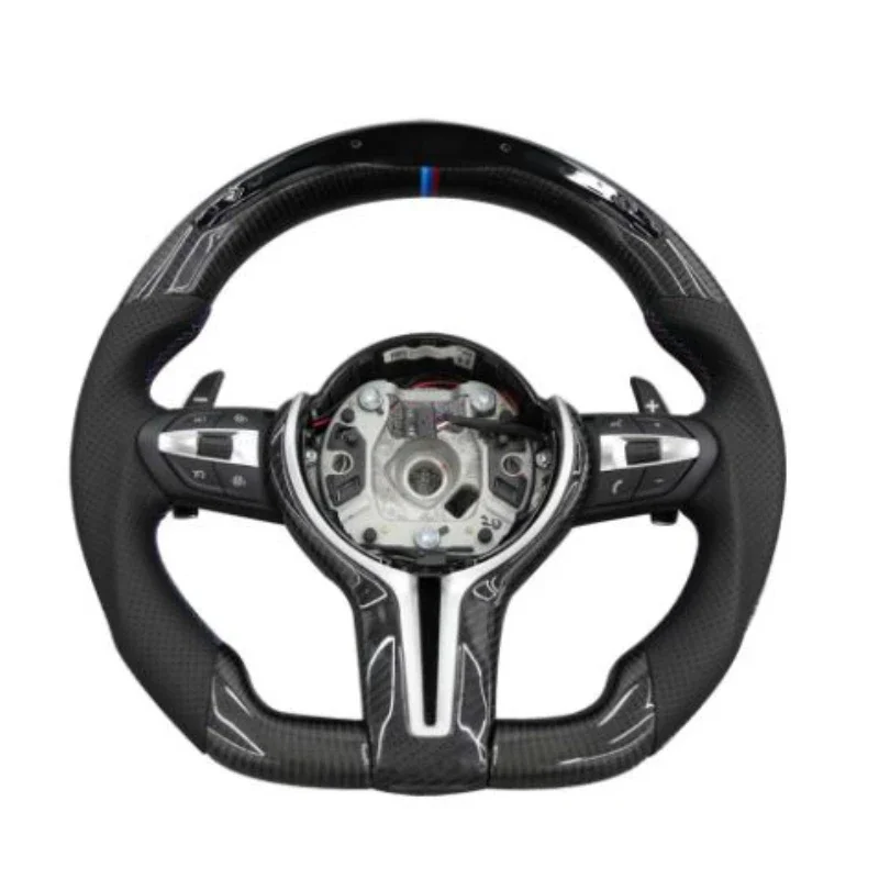 BMW M2 M3 M4 M5 M6 X5 F30 F80 F82 F83 F87 Premium Carbon Fiber Smart Light Emitting Diode Steering Wheel Custom Auto Parts