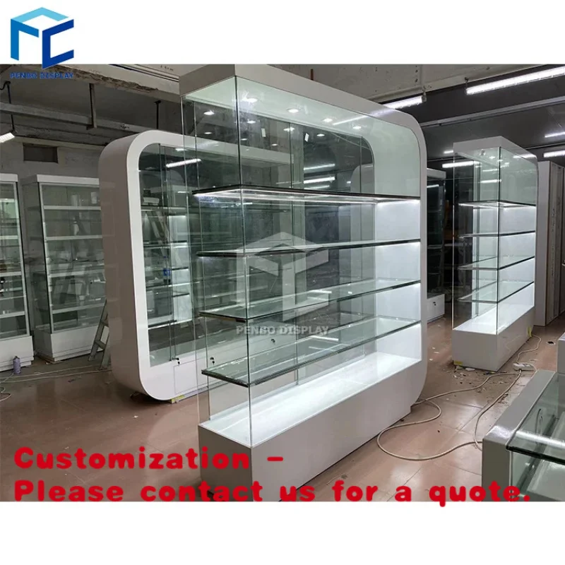 

custom.78 Tall Rectangle Toys Storage Display Stand Shelf Rack Wine Glass Display Cabinet Aluminum Showcase Display