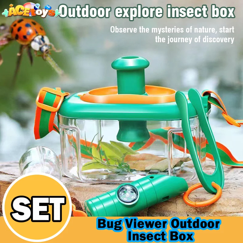 

Bug Viewer Outdoor Insect Box Magnifier Observer Kit Insect Catcher Cage Kids Science Nature Exploration Tools Educational Toy