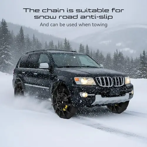 

20 Black TPU Universal Emergency Tire Chains For Winter Snow, Ice, Mud – Anti-Slip Traction Straps For Car Safety