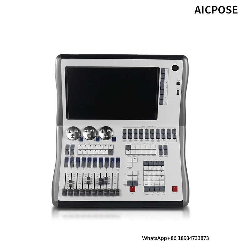 

Aicpose IP33 Stage Lighting Control Console 20 Custom Macro Function Keys DMX Quartz Controller 2-Year Warranty for