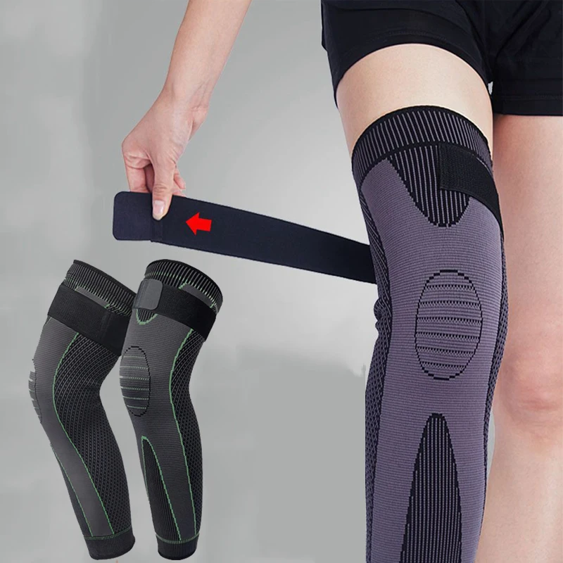 1 çift spor tam bacak sıkıştırma kolları dizlik desteği koruyucusu halter artrit eklem ağrısı giderici kas gözyaşı