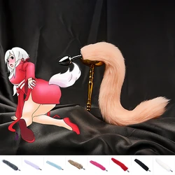 Metal Woman with Plug Fox Ass Tail Couple Anal Plug Animal Intimate Female Masturbation Wearing Artificial Hair Expansion Props