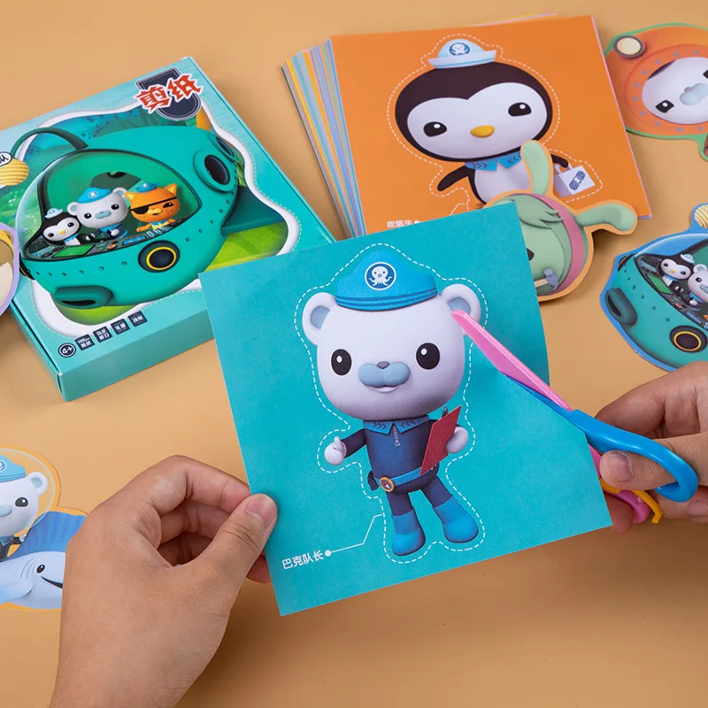 

Cartoon 108pcs Octonauts Paper Cuttings DIY Kindergarten Concentration Training Children's Fun Puzzle Toys