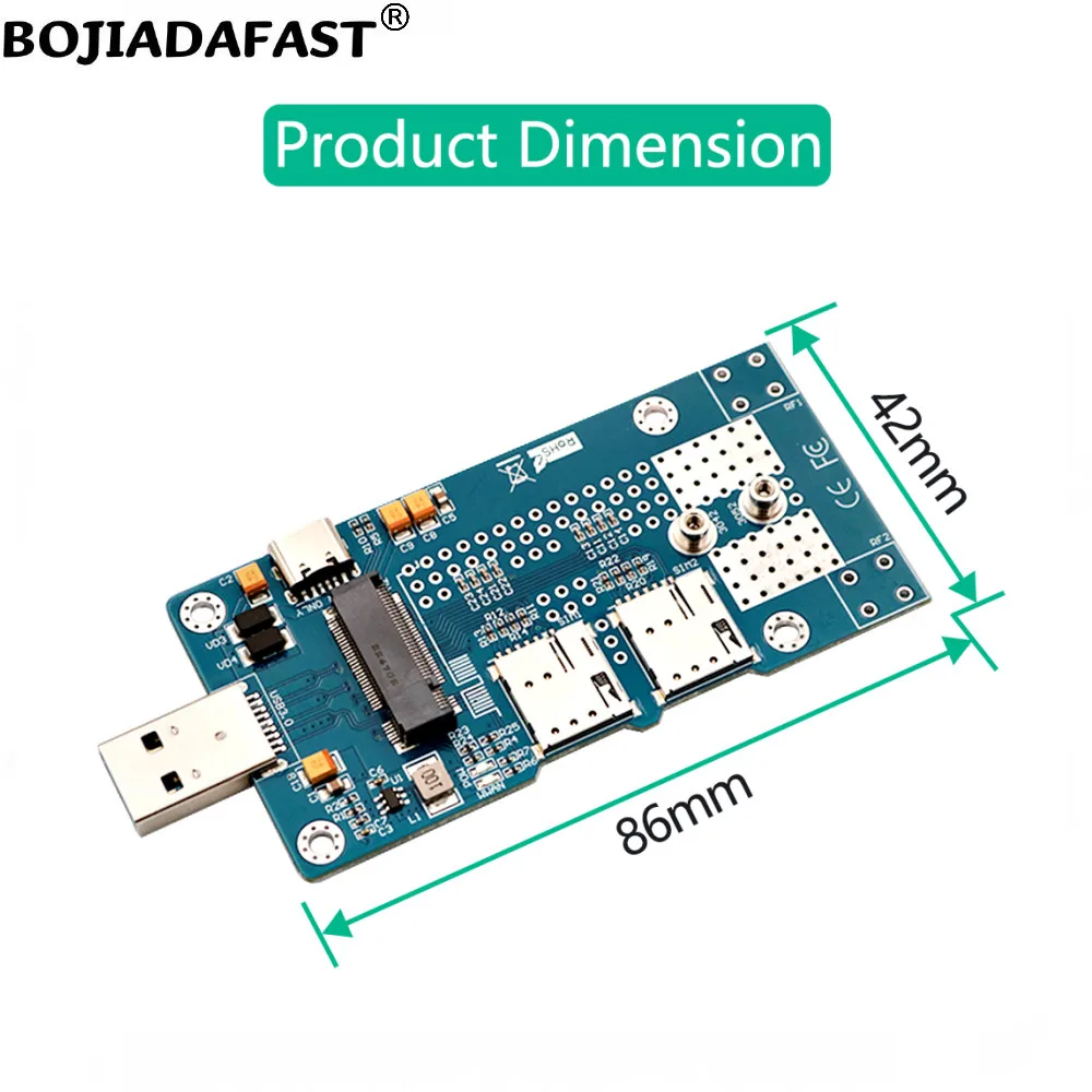 USB 3.0 커넥터, NGFF M.2 B 키 슬롯, 무선 어댑터 카드, 2 나노 SIM 거치대, 5G 4G LTE WWAN GSM 모듈 모뎀