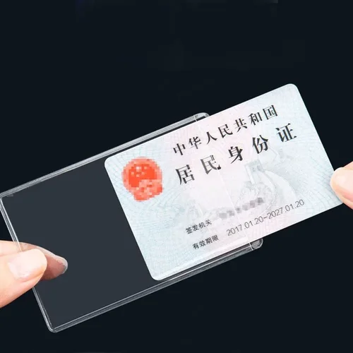 1/5/10 Uds. Portatarjetas transparente impermeable cubierta de tarjeta PVC banco identificación de crédito tarjetero de autobús bolsa de protección funda para insignia de documentos