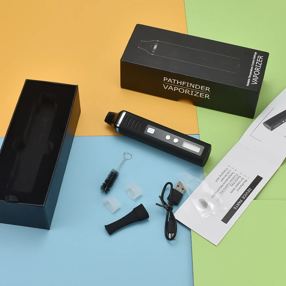 Kit vaporizzatore per erbe secche Pathfinder V2 originale 2200mAh sigaretta elettronica con Display OLED controllo della temperatura del vapore vape