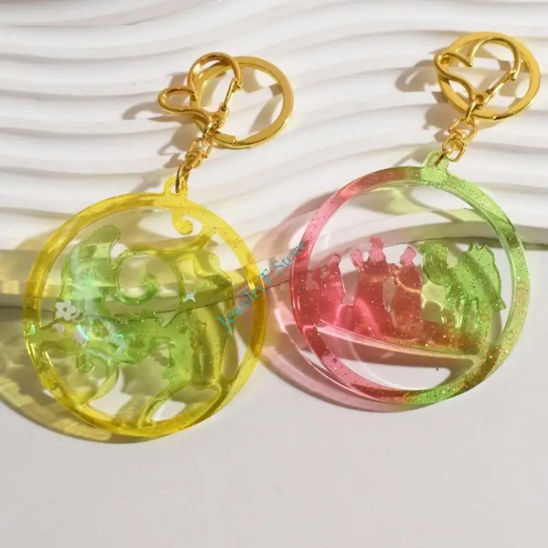 LX9D 6 خلية عطلة سيليكون صياغة قالب مهرجان قلادة قوالب قلادة قوالب لأقراط سلاسل المفاتيح صنع المجوهرات #3