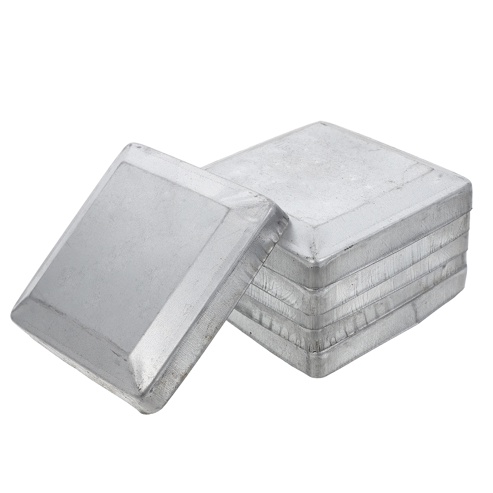 

6 Pcs Square Tube Sealing Cap Zinc Steel Topper Column Covers Weather Resistant Decorative Post Cap Metal Fence Top Caps Fence