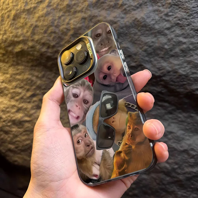 New Creative Monkey Pattern Phone Case For iPhone 17 16 Pro Max 16E 15 14 13 12 11 Pro XS X XR 7 8 Plus SE2 Shockproof TPU Cover
