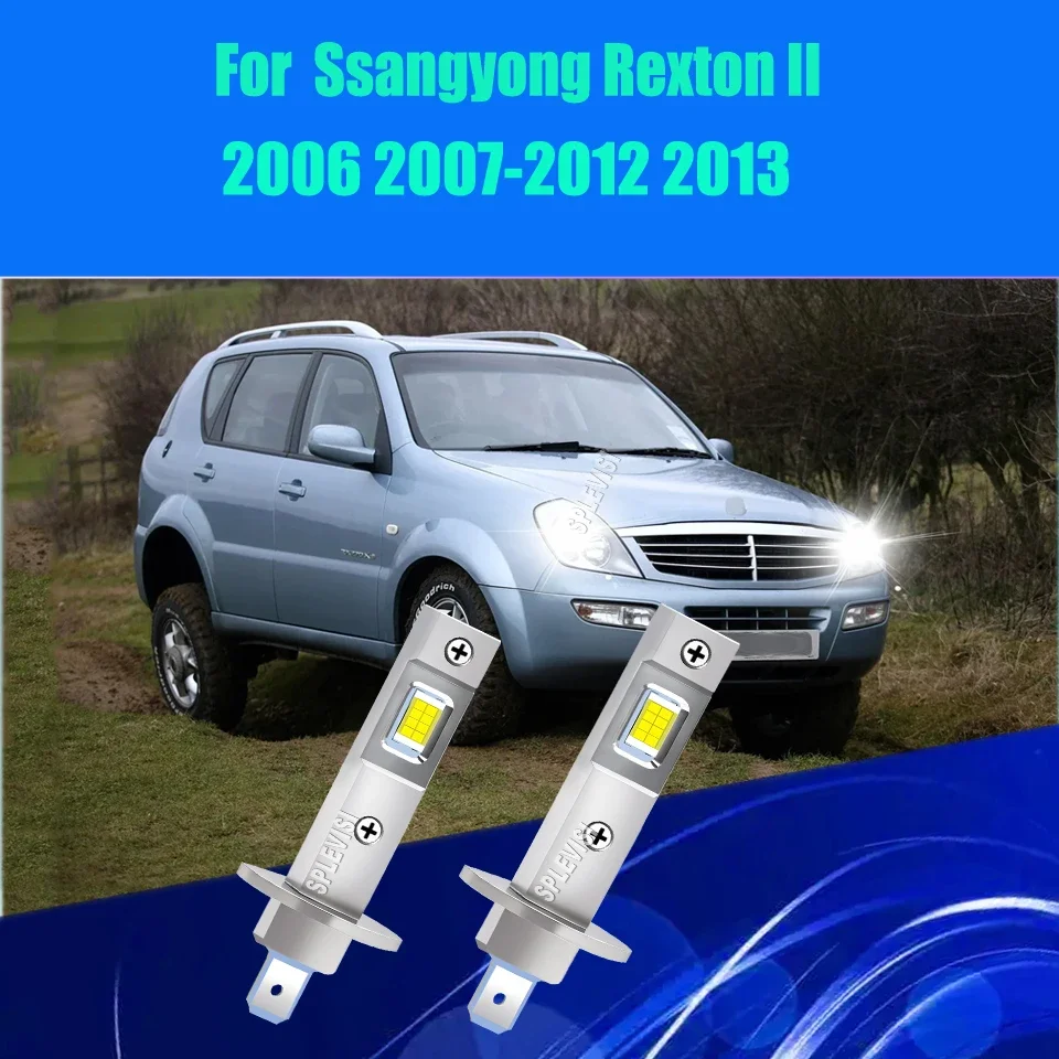 

H1 LED White Headlight Hi Beam closely replicate the factory halogen For Ssangyong Rexton II 2006 2007 2008 2009 2010 2011-2013