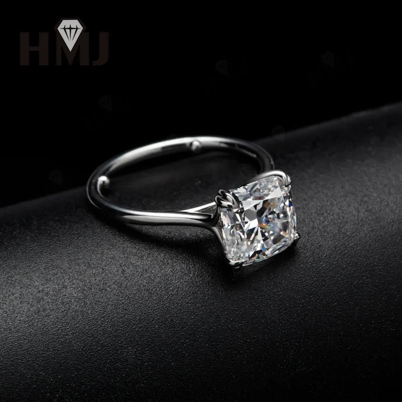 1ct/2ct/3ct Lab Grown Diamond Ring D Color Round/Oval/Cushion/Radiant Cuts 10k/14k/18k for Women Anniversary Gift Wedding Band