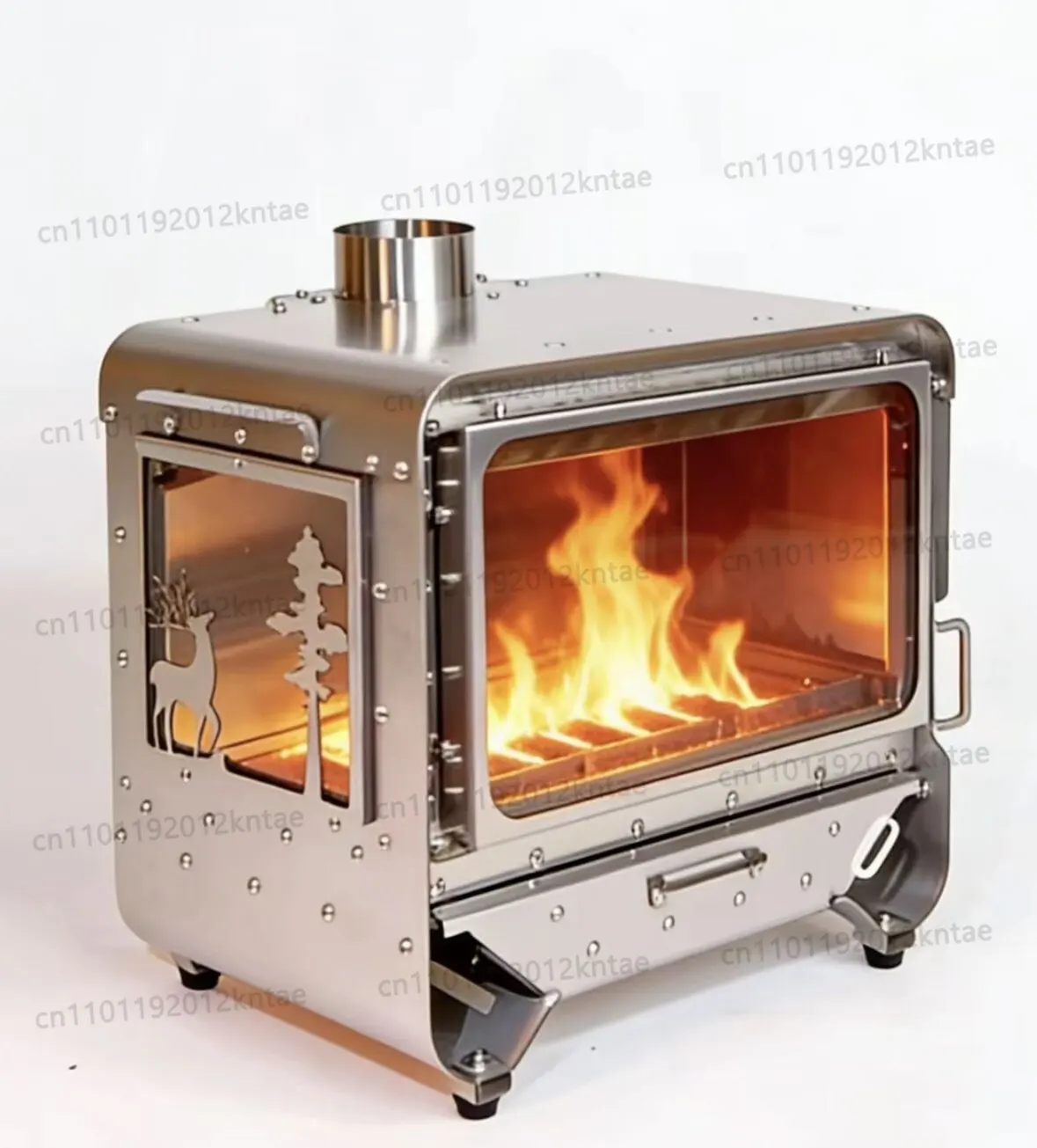Hammer fireplace outdoor wood stove with three-sided fire window design, strong sense of atmosphereore uniform  full combustion