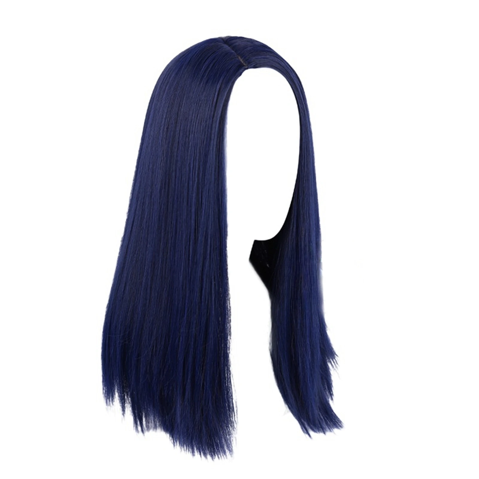 ケイトリン コスプレウィッグ ロールプレイ ダークブルー ロング ストレート ヒートウィッグ ハロウィン カーニバル パーティー用
