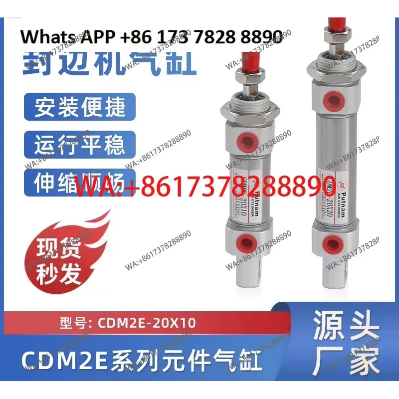 Mini Cylinder CDM2E-20X10 for Edge Banding Machine Stainless Steel Single Rod Double Action for Punan Putnam