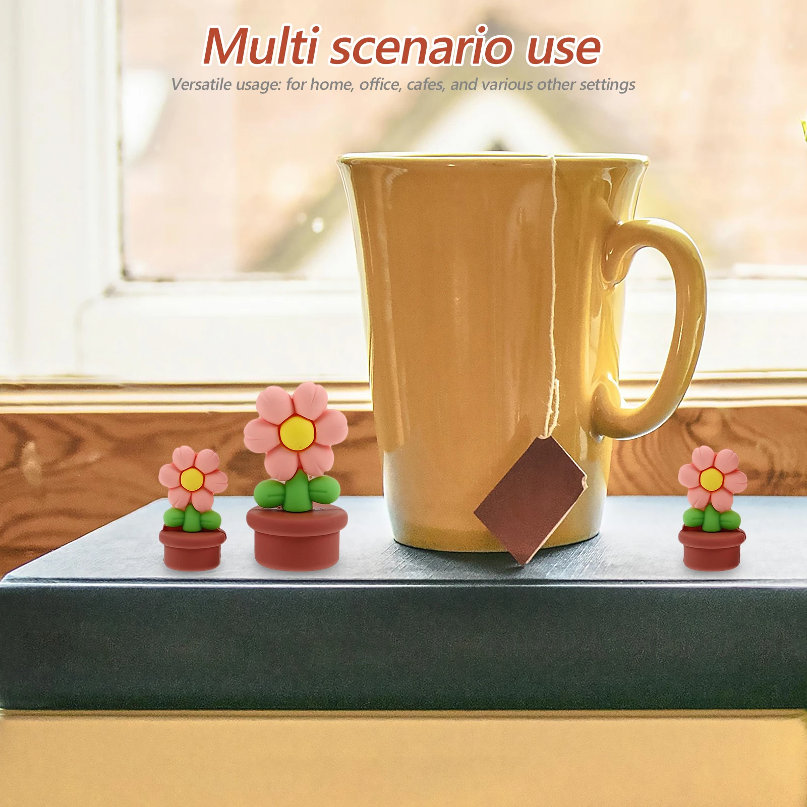

20 Pcs Gel Flower Pots Miniature Dollhouse Furniture Mini Potted Plants Pink Yellow Beige Signboards Home Office Decor