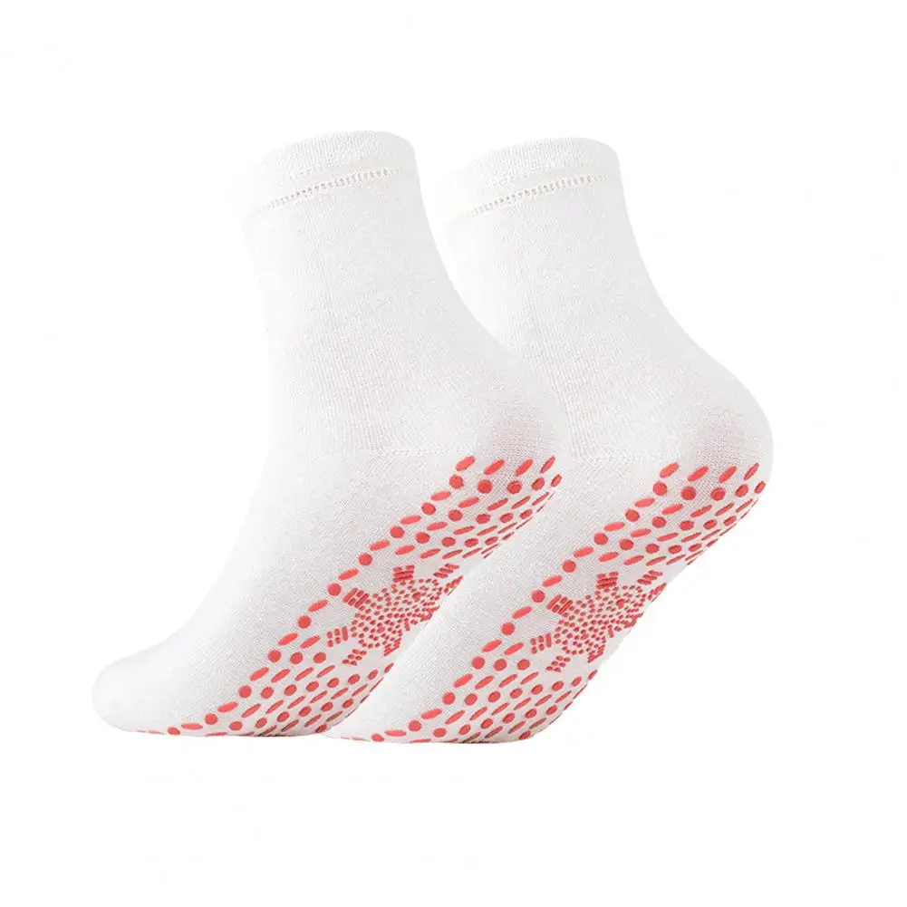 1 Pair Heated Socks 24 Hours Keep Your Feet Warm Soles Mid-tube High Elasticity Sport Socks Cold Weather Cozy Socks Зимние Носки