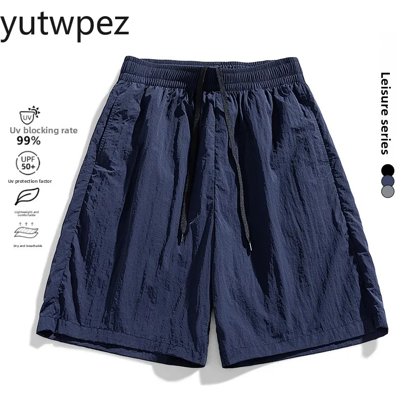 Outdoor Lightweight UV Protection Quick-Dry Shorts UPF50+ Summer Drawstring Casual Jogger Classic Workout Gym Running Sports