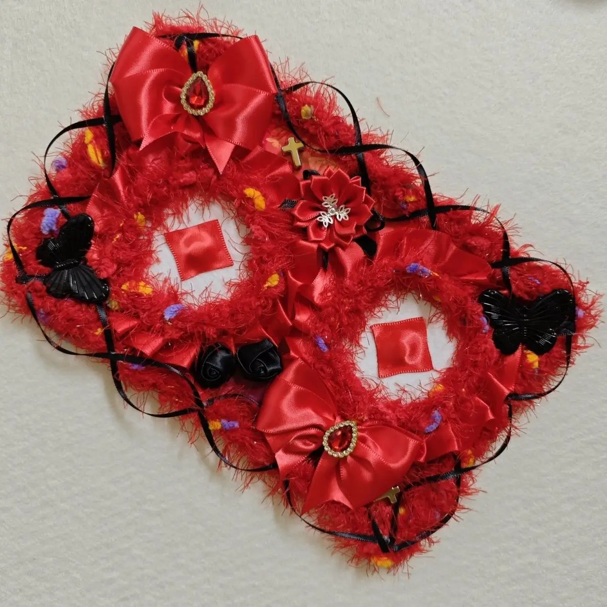 Solid Color Ita Bag Insert Board Storage Board Handmade Plush Ribbon Ita Bag Insert Badge Holder Card Sleeve Ita Bag Accessories