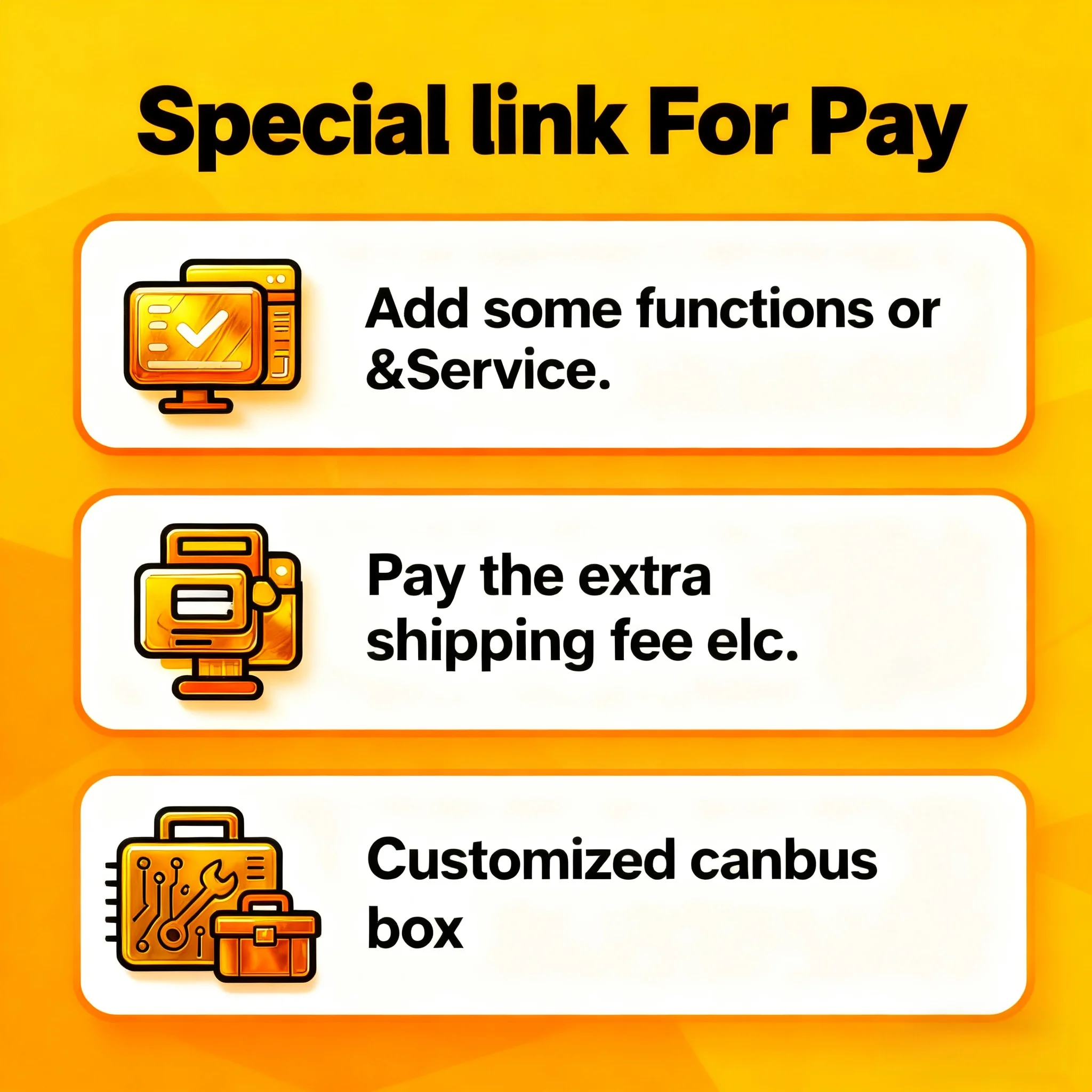 

Special Link for Our Customers to pay the extra fee