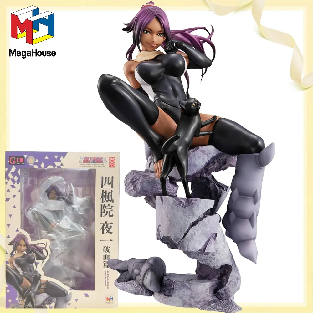 

100% Оригинальная Коллекционная Фигурка MegaHouse Шихоин Йоруичи: Аниме-Модель, Декоративная Игрушка, Подарок на День Рождения