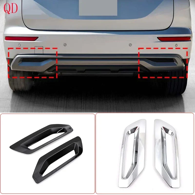 ABS Black For Mitsubishi Outlander 2025+ Car rear bumper tail throat exhaust muffler pipe decorative cover External accessories