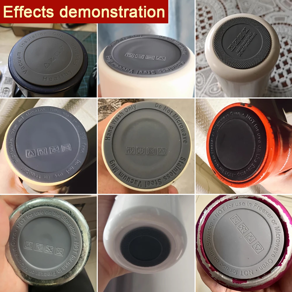 1Pcs Round Black Rubber Coaster Pad Self Adhesive Cup Bottom Stickers Non-slip Anti-scald Tumbler Cup Protective Pads