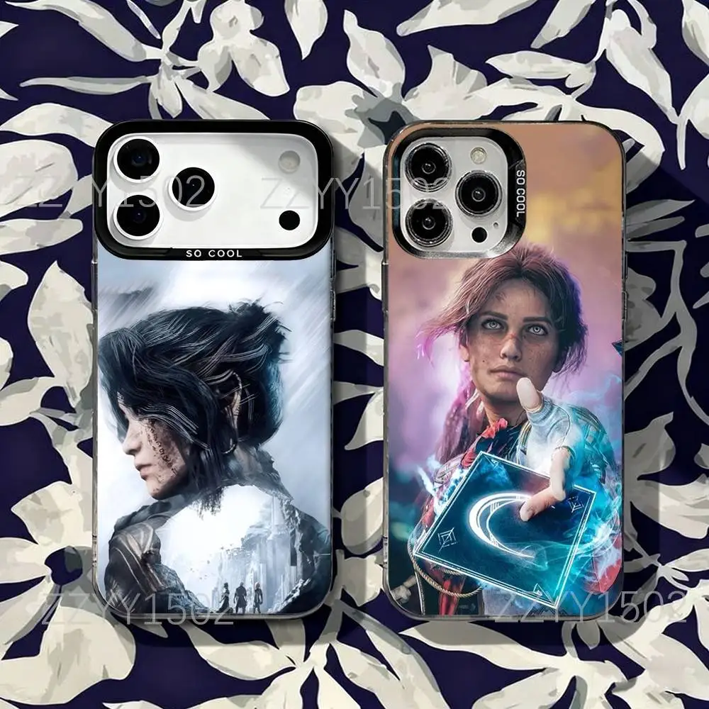 

C-Clair Obscur E-Expedition 33 For iPhone 17,16,15,14,13,12,11,X,8,7,Pro,Max,Plus,SE4,Air,Mini Durable Hard Shell Matte