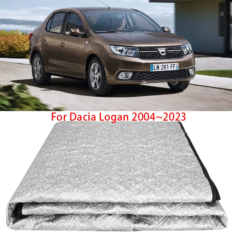 Car Anti-Snow Covers For Dacia Logan 2004~2023 Renault Symbol Taliant Nissan Aprio Sunshade Ice Protection Accessories 2020 2021