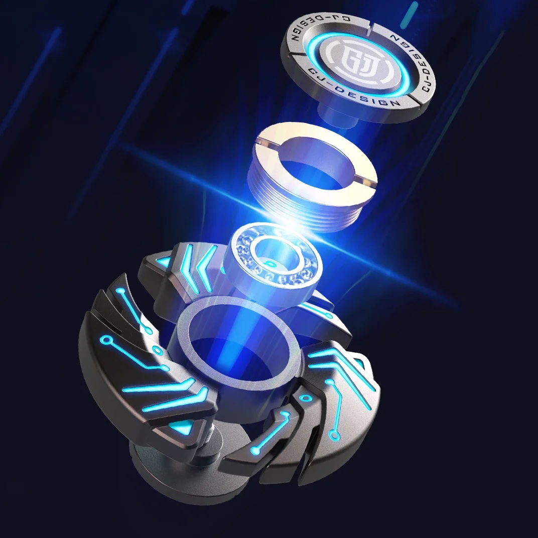炎多機能発光フィジェットスピナー取り外し可能な金属ハンドスピナーデスクトップ指先ジャイロオフィスストレスリリーフおもちゃ