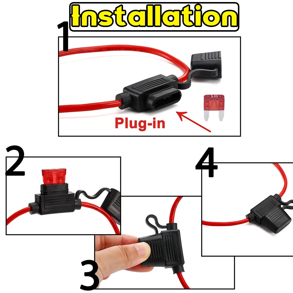 Adaptador de circuito adicional APM, Mini hoja Micro 12V, soporte para caja de fusibles de coche, adaptador ATM de seguro Motri, toma de fusible a prueba de agua, 5 uds.