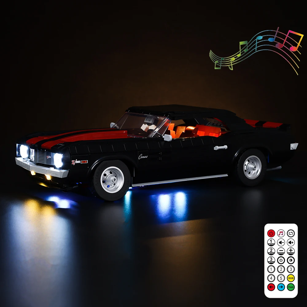 

No Model LED Lighting Set Suitable for LEGO Icons Chevrolet Camaro Z28 10304 (Not Include Building Blocks)