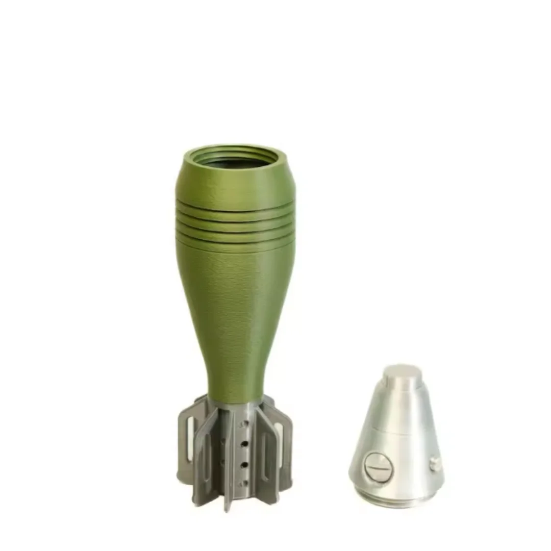 M2 60mm Mortar Shell Model - 3D Printed Realistic Replica, Non-Functional Military Decor for Home/Office, Gift for Collectors