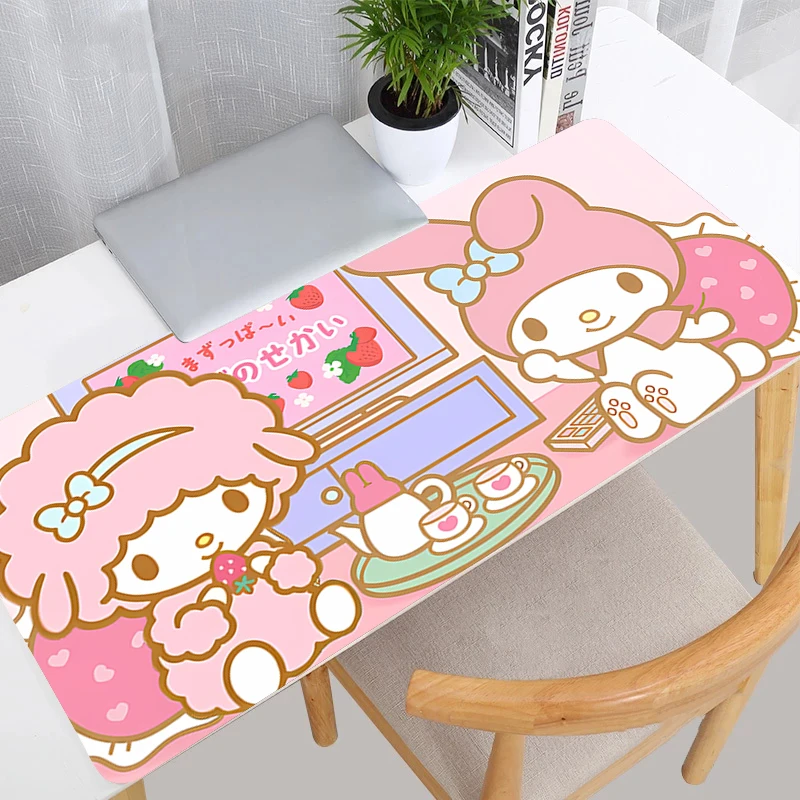Mouse Pad My Melody E-sports Large XXL Gamer Gaming Accessories Speed Keyboard Rubber Lock Edge Desk Mat Office Laptop mousepad