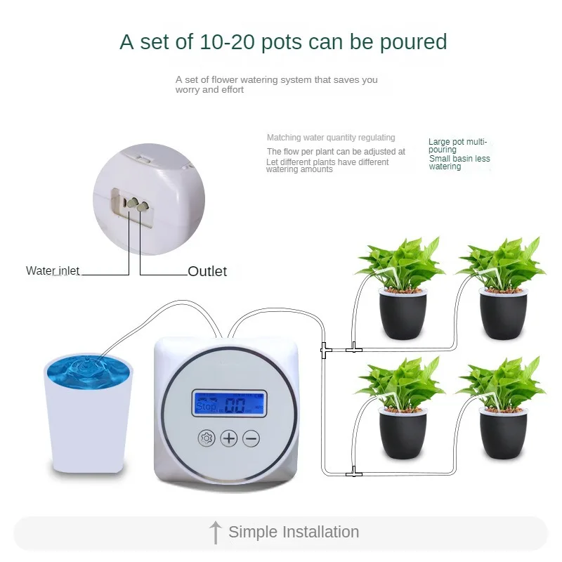 

Timer Balcony Garden Pot Irrigation Device Plant Watering Automatic Drip Irrigator Drainer Watering Device Automatic